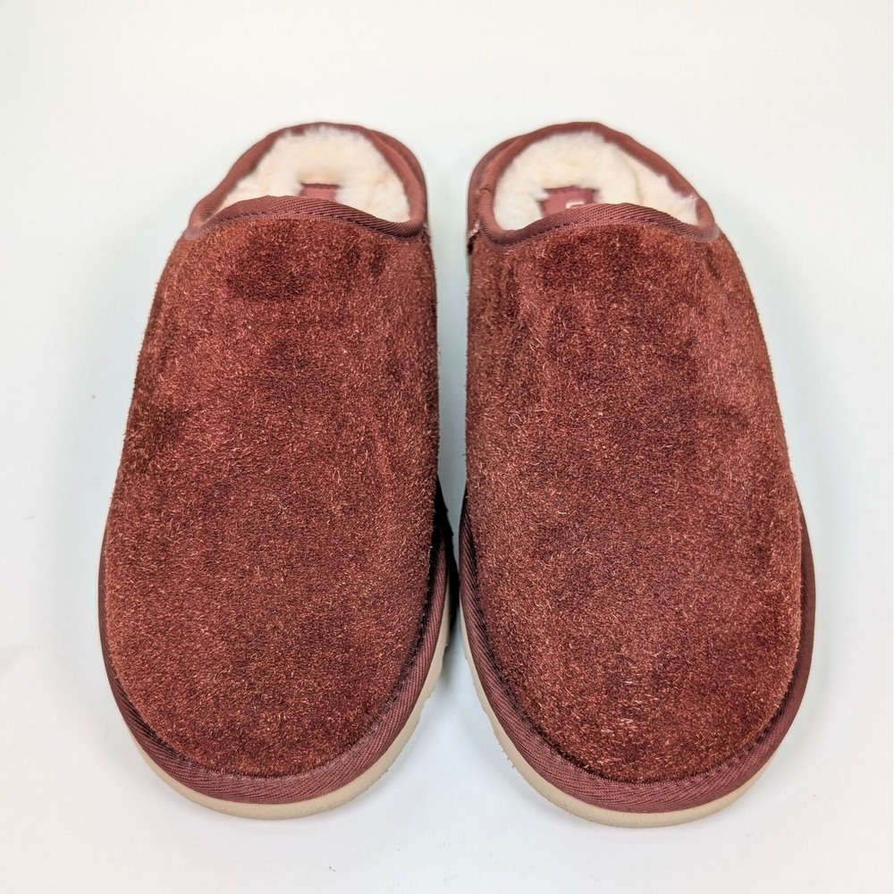 UGG Classic Slipper Burnt Cedar Shaggy Suede Mens 10 Slip On Shoes 1153104 NoBox - Picture 2 of 15